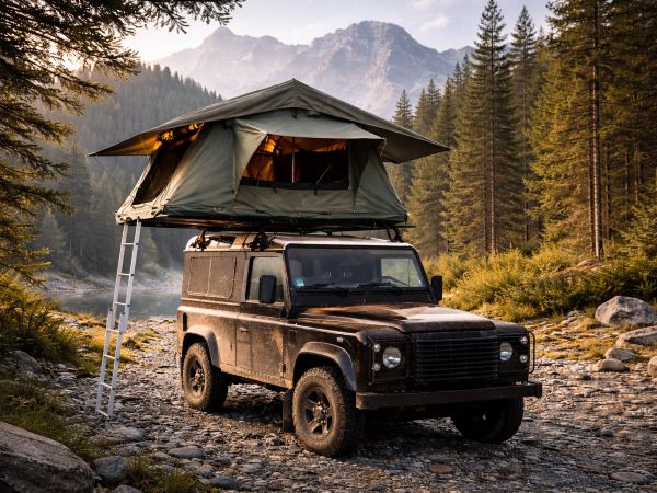 Dachzelt direkt am Badesee camping verleih Bretzfeld